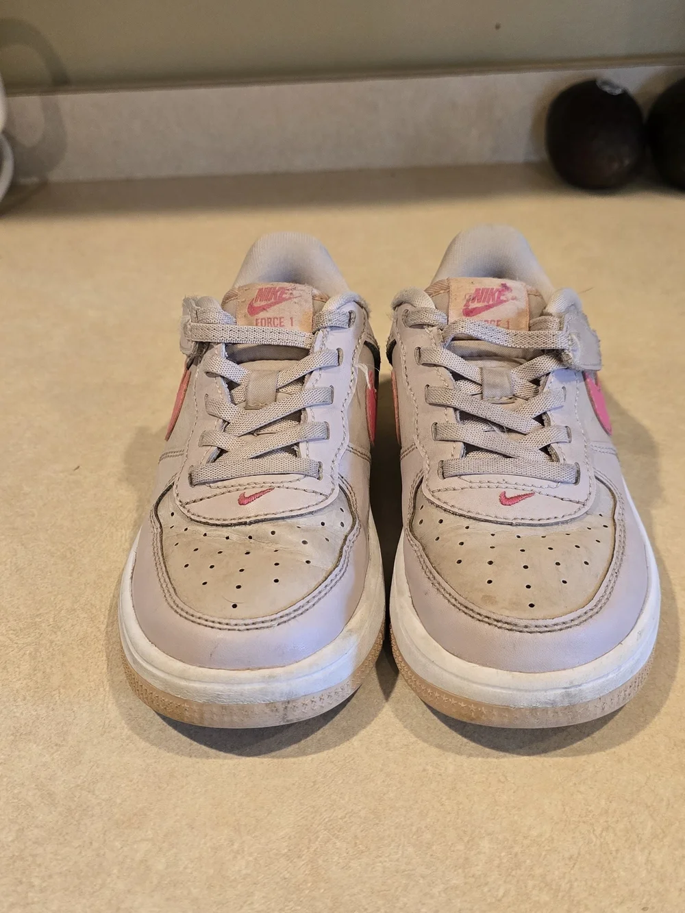 Nike Kids Gray and Pink Low-Top Sneakers